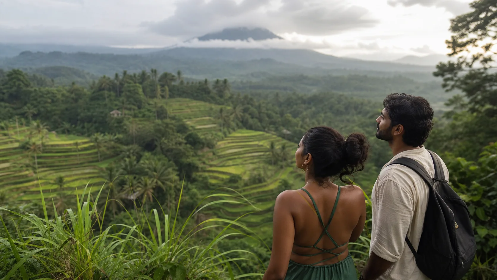 Sri Lankan woman and man experiencing Bali Reset in Indonesia