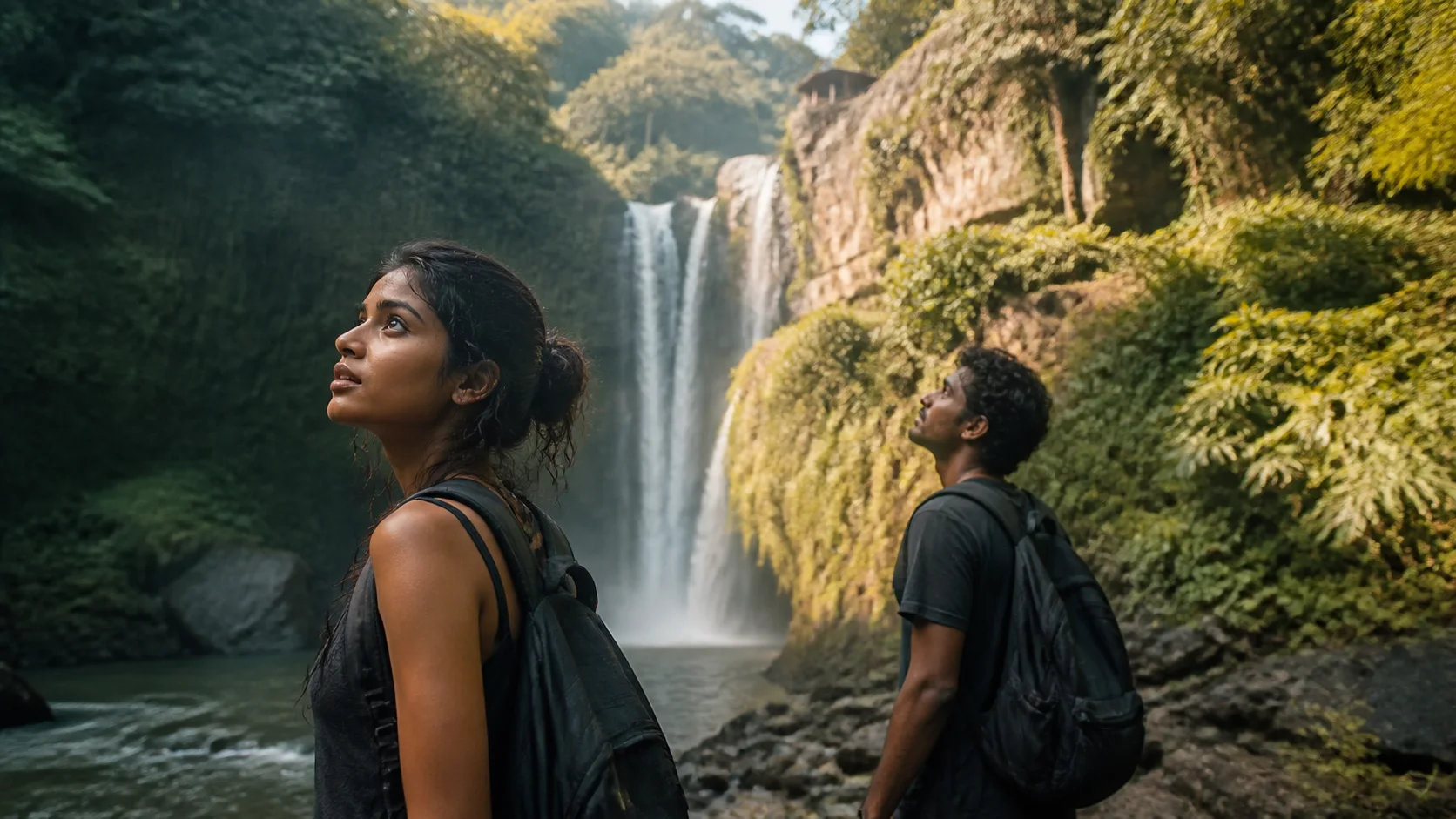Sri Lankan woman and man experiencing Bali Wild in Indonesia