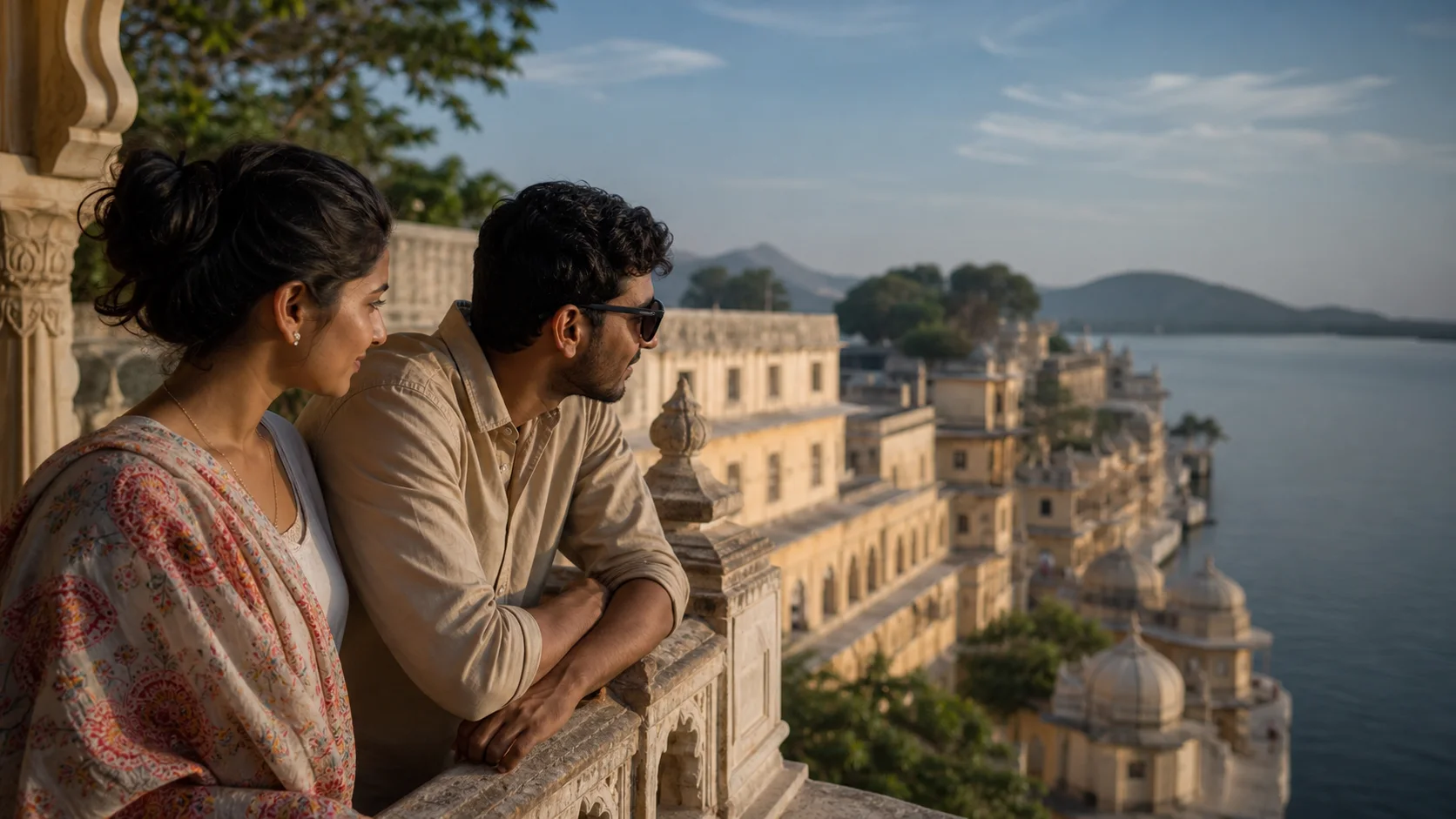 Sri Lankan woman and man experiencing India Care in India