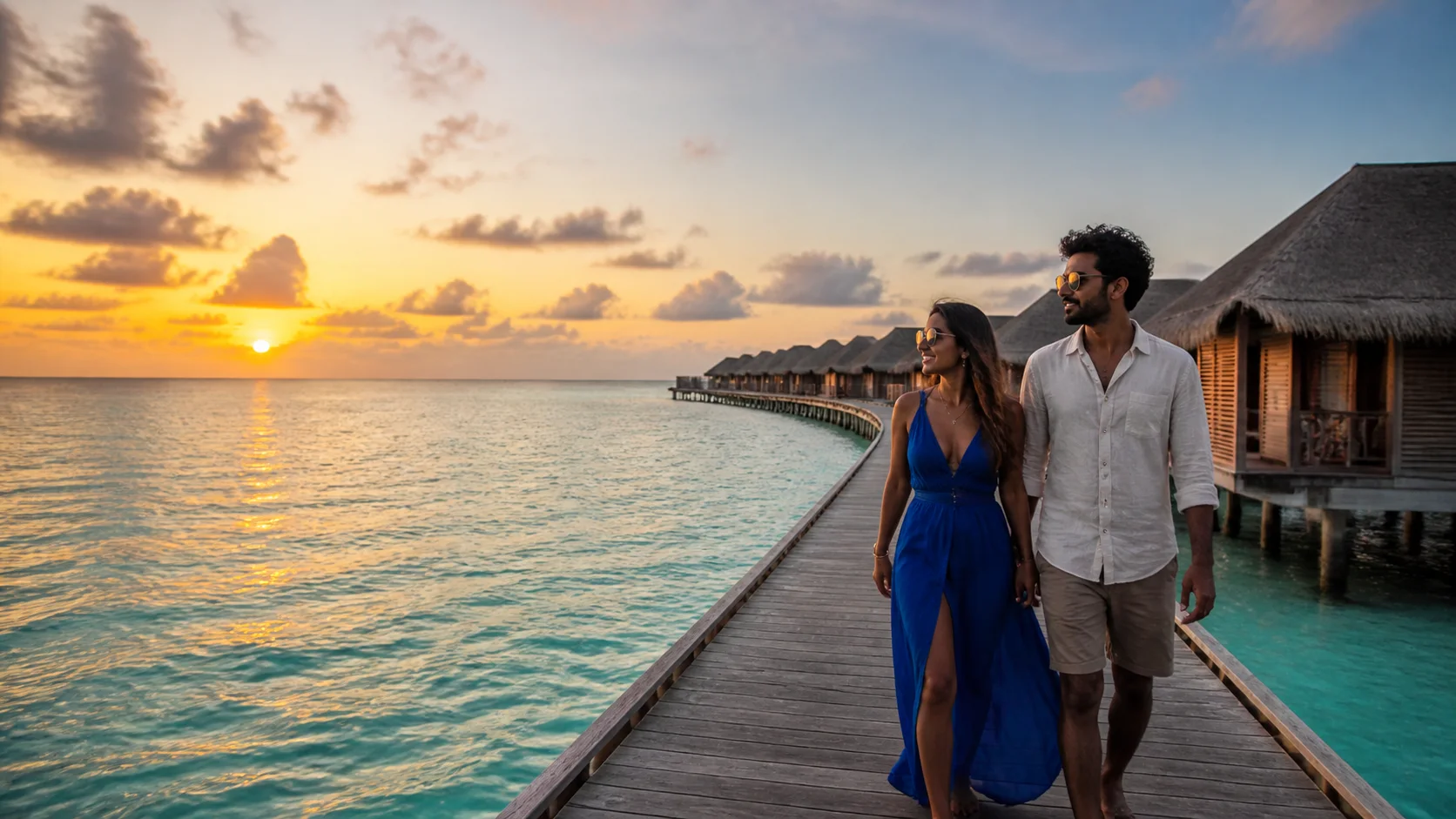 Sri Lankan woman and man experiencing Maldives Premium in Maldives