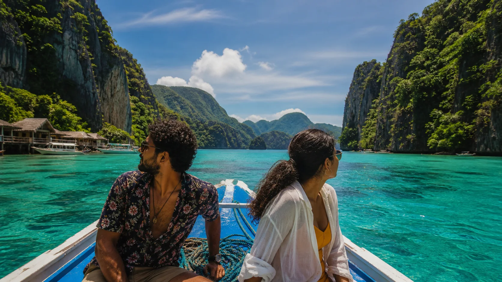 Sri Lankan woman and man experiencing Manila to Islands in Philippines