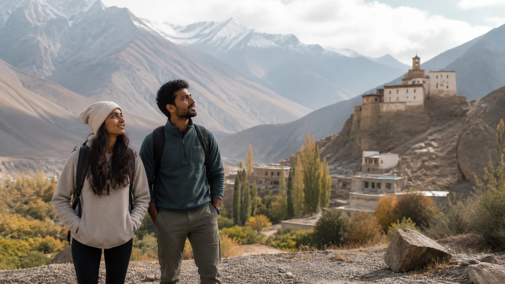 Sri Lankan woman and man experiencing Tajikistan Explorer in Tajikistan