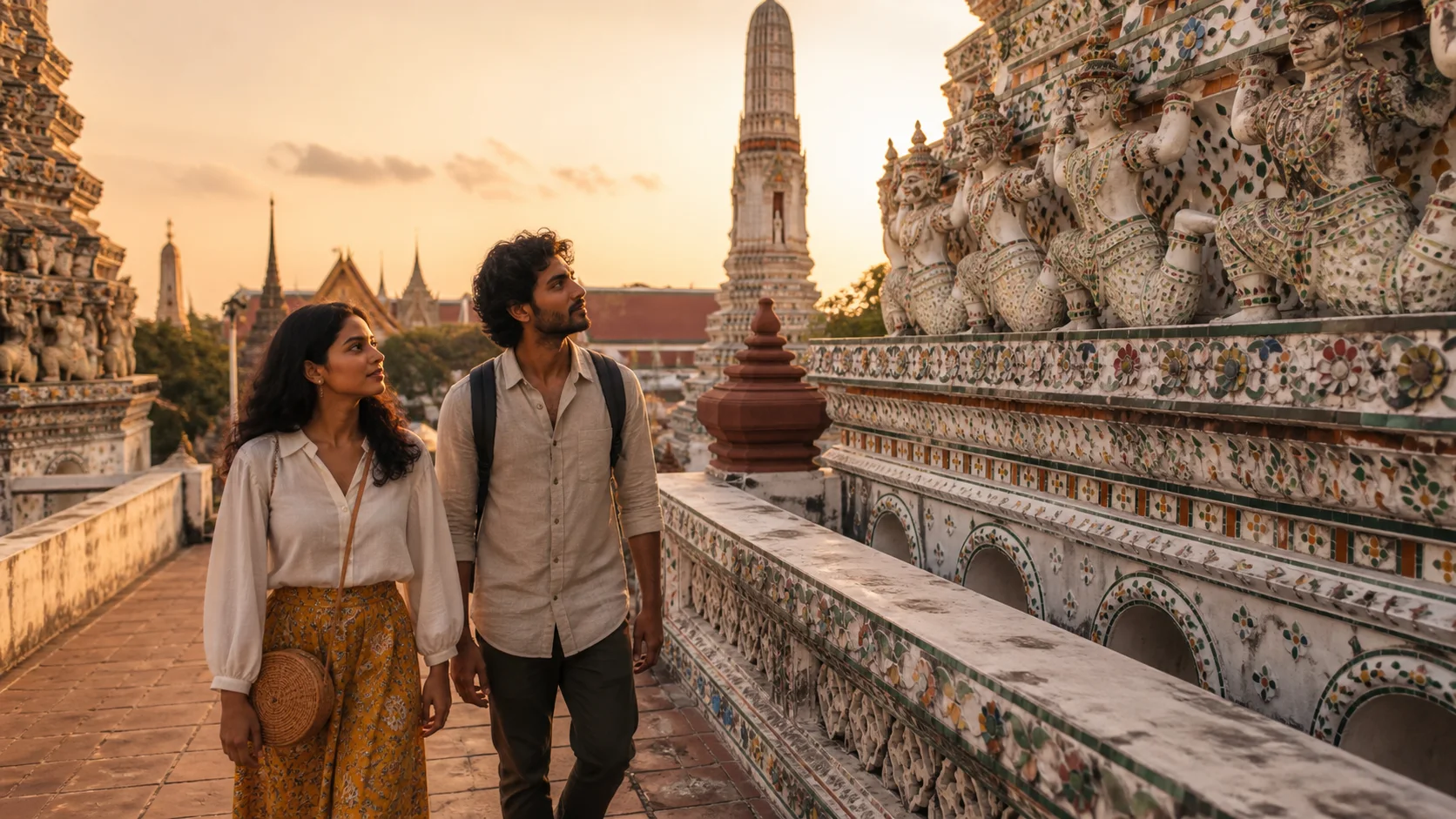 Sri Lankan woman and man experiencing Thailand Reset in Thailand