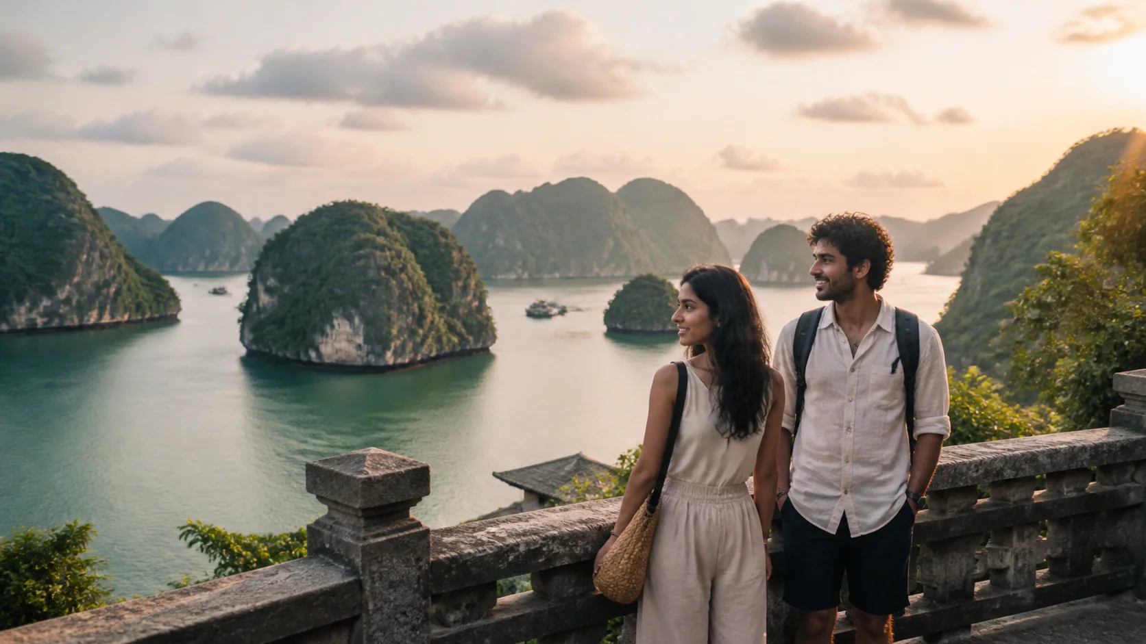 Sri Lankan woman and man experiencing Vietnam Unscripted in Vietnam